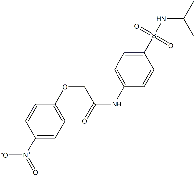 N-{4-[(isopropylamino)sulfonyl]phenyl}-2-(4-nitrophenoxy)acetamide Struktur