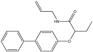 N-allyl-2-([1,1'-biphenyl]-4-yloxy)butanamide Struktur