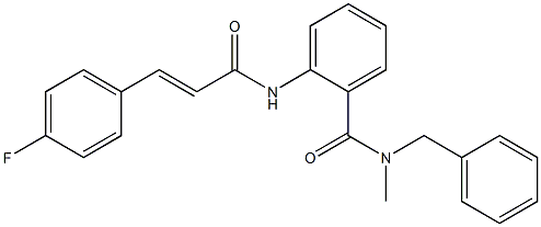 N-benzyl-2-{[(E)-3-(4-fluorophenyl)-2-propenoyl]amino}-N-methylbenzamide Struktur