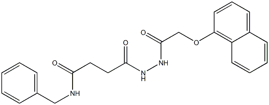 N-benzyl-4-{2-[2-(1-naphthyloxy)acetyl]hydrazino}-4-oxobutanamide Struktur