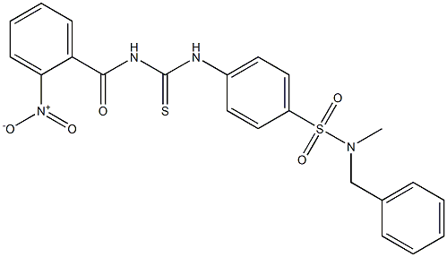 N-benzyl-N-methyl-4-({[(2-nitrobenzoyl)amino]carbothioyl}amino)benzenesulfonamide Struktur