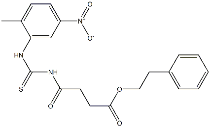 phenethyl 4-{[(2-methyl-5-nitroanilino)carbothioyl]amino}-4-oxobutanoate Struktur