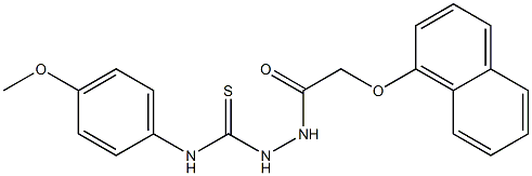 N-(4-methoxyphenyl)-2-[2-(1-naphthyloxy)acetyl]-1-hydrazinecarbothioamide Struktur