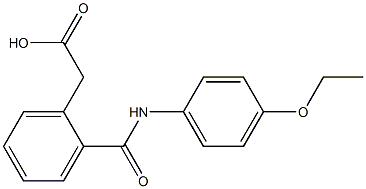 2-{2-[(4-ethoxyanilino)carbonyl]phenyl}acetic acid Struktur