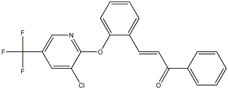 (E)-3-(2-{[3-chloro-5-(trifluoromethyl)-2-pyridinyl]oxy}phenyl)-1-phenyl-2-propen-1-one Struktur