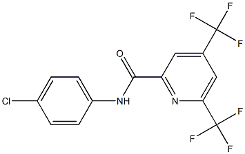 N-(4-chlorophenyl)-4,6-bis(trifluoromethyl)-2-pyridinecarboxamide Struktur