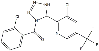 (2-chlorophenyl){5-[3-chloro-5-(trifluoromethyl)-2-pyridinyl]-4,5-dihydro-1H-1,2,3,4-tetraazol-1-yl}methanone Struktur