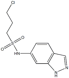 3-chloro-N-(1H-indazol-6-yl)-1-propanesulfonamide Struktur