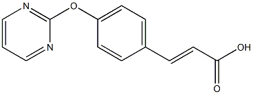 (E)-3-[4-(2-pyrimidinyloxy)phenyl]-2-propenoic acid Struktur