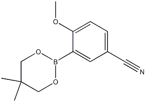 3-(5,5-Dimethyl-1,3,2-dioxaborinan-2-yl)-4-methoxybenzonitrile Struktur