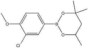 2-(3-Chloro-4-methoxyphenyl)-4,4,6-trimethyl-1,3,2-dioxaborinane Struktur