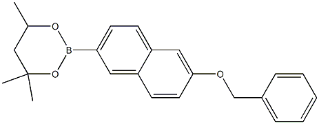 2-(6-Benzyloxynaphthalen-2-yl)-4,4,6-trimethyl-1,3,2-dioxaborinane Struktur