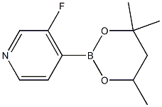 3-Fluoro-4-(4,4,6-trimethyl-1,3,2-dioxaborinan-2-yl)pyridine Struktur