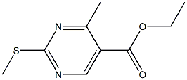 4-Methyl-2-methylsulfanyl-pyrimidine-5-carboxylic acid ethyl ester ,98% Struktur