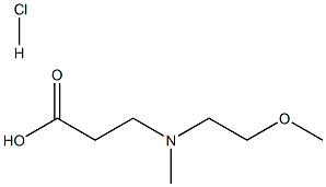 3-[(2-methoxyethyl)(methyl)amino]propanoic acid hydrochloride Struktur