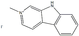 2-Methyl-9H-pyrido[3,4-b]indol-2-ium iodide Struktur