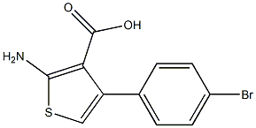 2-Amino-4-(4-bromo-phenyl)-thiophene-3-carboxylic acid Struktur