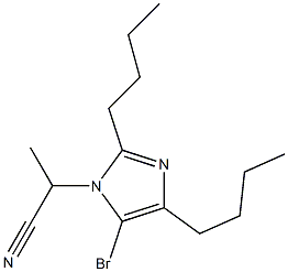 5-Bromo-2,4-dibutyl-1-(1-cyanoethyl)-1H-imidazole Struktur