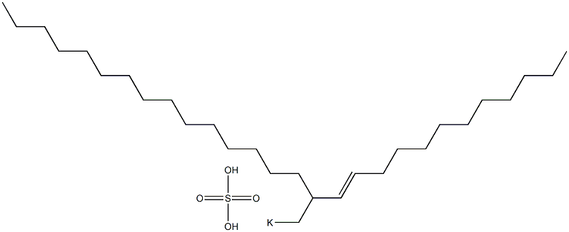 Sulfuric acid 2-(1-dodecenyl)heptadecyl=potassium ester salt Struktur