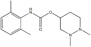 2,6-Dimethylphenylcarbamic acid 1,2-dimethyl-(1,2,3,4,5,6-hexahydropyridazin)-4-yl ester Struktur