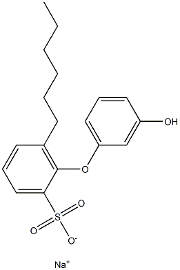 3'-Hydroxy-6-hexyl[oxybisbenzene]-2-sulfonic acid sodium salt Struktur