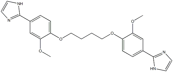 1,4-Bis[4-(1H-imidazol-2-yl)-2-methoxyphenoxy]butane Struktur