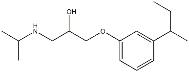 3-[3-(1-Methylpropyl)phenoxy]-1-(isopropylamino)-2-propanol Struktur