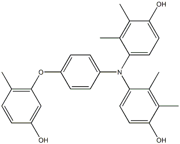 N,N-Bis(4-hydroxy-2,3-dimethylphenyl)-4-(3-hydroxy-6-methylphenoxy)benzenamine Struktur