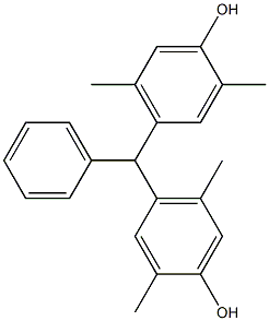 4,4'-Benzylidenebis(2,5-dimethylphenol) Struktur