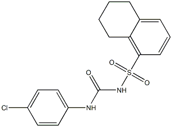 1-((5,6,7,8-Tetrahydronaphthalen)-1-ylsulfonyl)-3-(4-chlorophenyl)urea Struktur