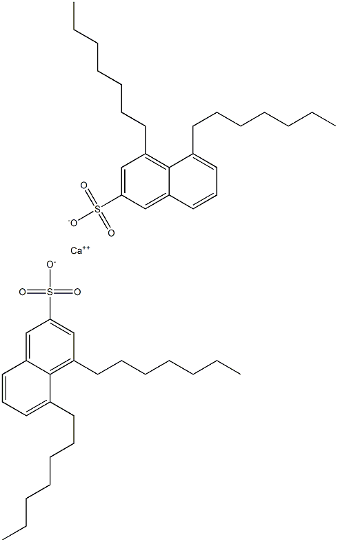 Bis(4,5-diheptyl-2-naphthalenesulfonic acid)calcium salt Struktur