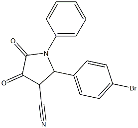 1-Phenyl-2-(4-bromophenyl)-4,5-dioxopyrrolidine-3-carbonitrile Struktur