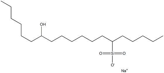 13-Hydroxynonadecane-6-sulfonic acid sodium salt Struktur