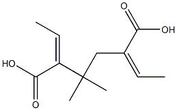 Bis[(E)-2-butenoic acid]1,1-dimethylethylene ester Struktur