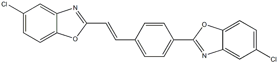 5-Chloro-2-[(E)-4-(5-chlorobenzoxazol-2-yl)styryl]benzoxazole Struktur