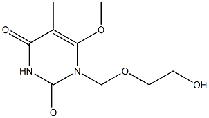 1-(2-Hydroxyethoxymethyl)-6-methoxythymine Struktur