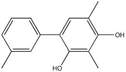 2,6-Dimethyl-4-(3-methylphenyl)benzene-1,3-diol Struktur