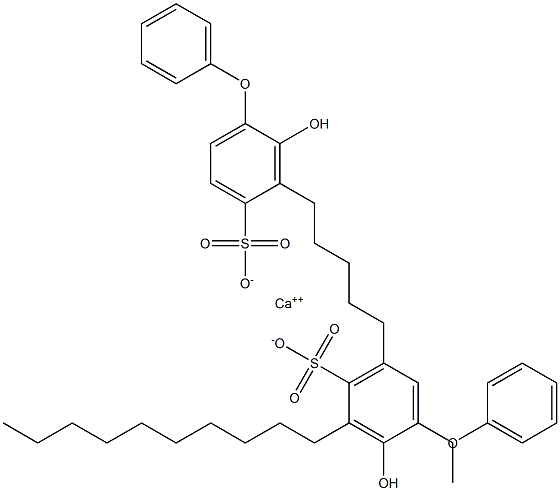 Bis(2-hydroxy-3-decyl[oxybisbenzene]-4-sulfonic acid)calcium salt Struktur