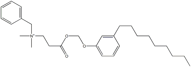 N,N-Dimethyl-N-benzyl-N-[2-[[(3-nonylphenyloxy)methyl]oxycarbonyl]ethyl]aminium Struktur