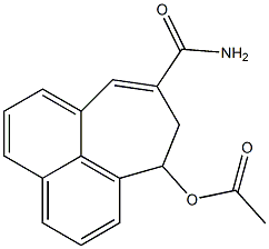 10-Acetyloxy-9,10-dihydrocyclohepta[de]naphthalene-8-carboxamide Struktur