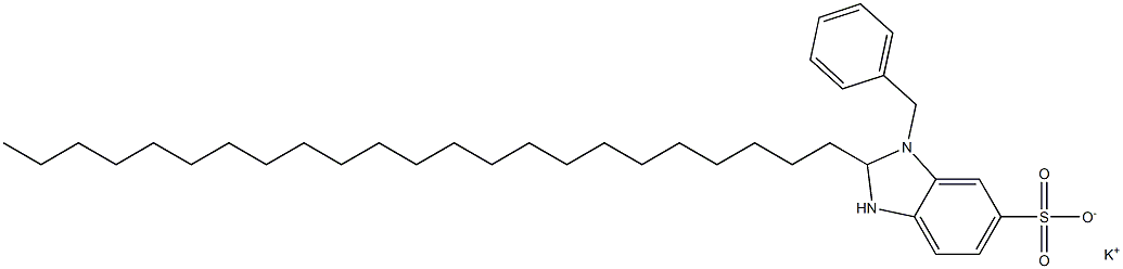 1-Benzyl-2,3-dihydro-2-tricosyl-1H-benzimidazole-6-sulfonic acid potassium salt Struktur