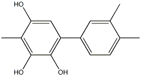 3-Methyl-6-(3,4-dimethylphenyl)benzene-1,2,4-triol Structure