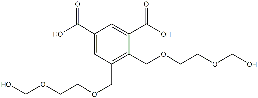 4,5-Bis(6-hydroxy-2,5-dioxahexan-1-yl)isophthalic acid Struktur