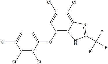 4,5-Dichloro-7-(2,3,4-trichlorophenoxy)-2-trifluoromethyl-1H-benzimidazole Struktur