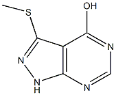 3-Methylthio-1H-pyrazolo[3,4-d]pyrimidin-4-ol Struktur