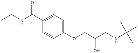 1-[4-[Ethylcarbamoyl]phenoxy]-3-[tert-butylamino]-2-propanol Struktur