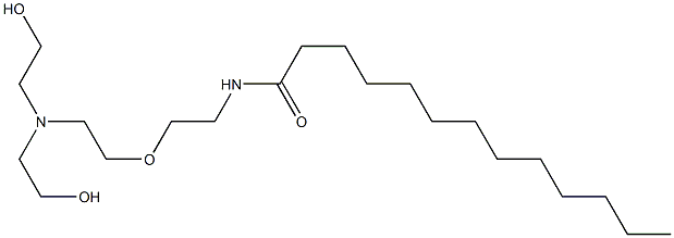 N-[2-[2-[Bis(2-hydroxyethyl)amino]ethoxy]ethyl]tridecanamide Struktur