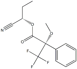 (S)-3,3,3-Trifluoro-2-methoxy-2-phenylpropanoic acid (S)-1-cyanopropyl ester Struktur