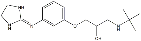 1-[3-[(Imidazolidin-2-ylidene)amino]phenoxy]-3-(tert-butylamino)-2-propanol Struktur