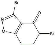 3-Bromo-4,5,6,7-tetrahydro-5-bromo-1,2-benzisoxazol-4-one Struktur